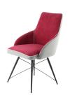  Stuhl Carol 125 Grau / Rot von Kayoom 