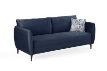  3er Sitzer Sofa NOVARA von JOB Velour blau 
