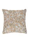 45x45 Deko-Lederkissen Finish Pillow 100 Beige / Gold von Arte Espina 