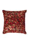  45x45 Deko-Lederkissen Finish Pillow 100 Rot / Gold von Arte Espina 