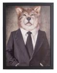  Gerahmtes Bild LORNA 30x40 cm Motiv Wolf / Rahmen schwarz von Spiegelprofi  