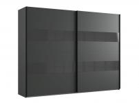  Schwebetürenschrank 2-trg 270cm breit ALTONA 2 von Wimex Graphit / Glas Grey 