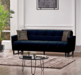  3-Sitzer Sofa ELTON von Seher Bomis Microfaser soft schwarz 