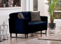 2-Sitzer Sofa ELTON von Seher Bomis Microfaser soft schwarz 