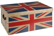  Aufbewahrungsbox 49,5x39x24 cm US/UK FLAGGEN DESIGN Beige / Rot / Blau von Koopman 