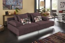  Big-Sofa inkl. Bodenbeleuchtung MARRAKESCH von JOB Samt aubergine 