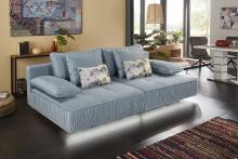  Big-Sofa inkl. Bodenbeleuchtung MARRAKESCH von JOB Samt hellblau 