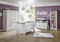  Babyzimmer 5-tlg JOLINA von 3S Frankenmöbel Kiefer massiv weiß 