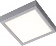  LED Deckenleuchte 17x17cm PUCCY von Nino Kunststoff Silber / Acryl Weiß 