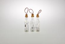  LED-Deko-Flasche mit Waldmotiv 2 Set ca 14 cm hoch 3 Motive von Werner Voss Weiss 