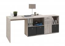  LEX 1 Schreibtisch Winkelkombi von FMD Sandeiche 