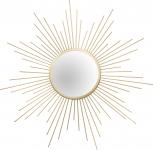  Metallspiegel SUN ca. Ø 60 cm goldfarbig von Spiegelprofi 