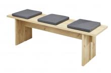 Sitzbank inkl. 3 Sitzkissen VAN COUVER von Wohn-Concept Wildeiche sandgestrahlt / Old Artisan Oak 