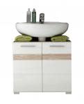  Waschbeckenunterschrank Set-One von Trendteam Eiche San Remo Hell/Weiß 
