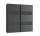 Schwebetürenschrank 2-trg 225cm breit ALTONA 2 von Wimex Graphit / Glas Grey 1