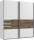 Schwebetürenschrank 180 cm 2-türig BAMBERG von Wimex Weiß mit Absätzen in Flagstaff-Eiche-Nachbildung 1