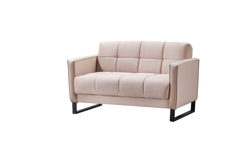  2-Sitzer Sofa ELTON von Seher Bomis Microfaser soft Rosa 