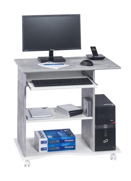  Computertisch OFFICE von MAJA Beton / Weiß 