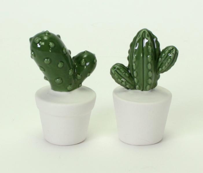  Deko Kaktus 1 Stück Keramik grün von Werner Voss 
