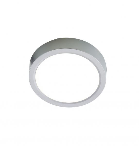  LED Deckenleuchte rund 23cm PUCCY von Nino Kunststoff Silber / Acryl Weiß 