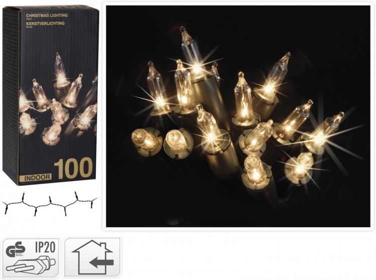  LED-Lichterkette 100 LED warmweiss von Koopman Weiss 