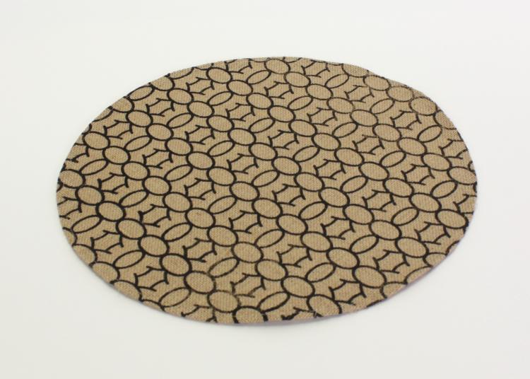  Platzset geometrichem Muster Rund 38 cm Jute braun / schwarz von Werner Voss 
