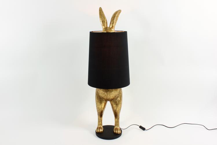  Stehlampe Hiding Rabbit Hase Gold / Schwarz von Werner Voss 
