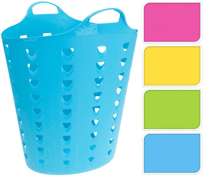  Wäschekorb flexibel 60 Liter Pink / Gelb / Grün / Blau von Koopman 