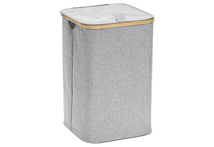 Wäschesammler Polyester/Bambus 33x33x50cm grau von ZELLER unsortiert PRESENT Stück grau 4