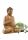 Dekofigur Buddha 40cm hoch MALI Suar Holz Natur Hellbraun 2