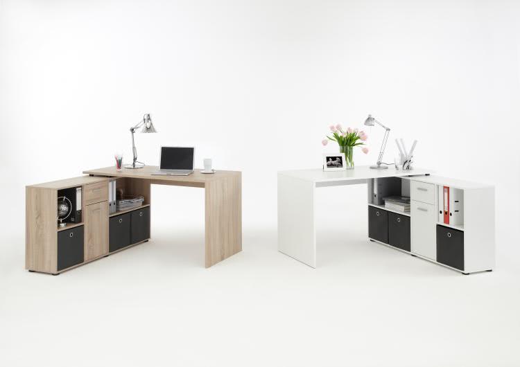LEX 1 Schreibtisch Winkelkombi von FMD Weiß eBay