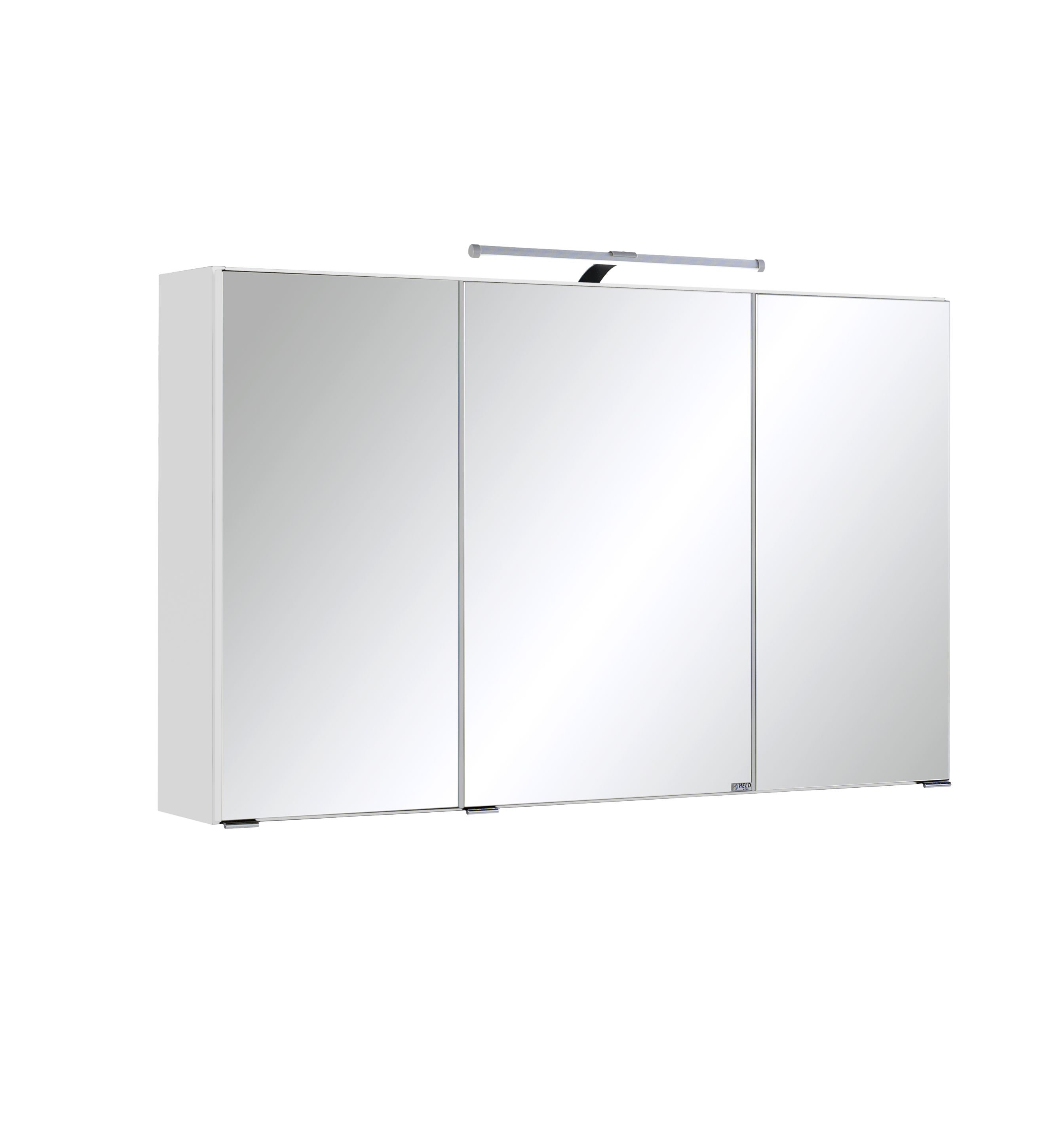 Bad Spiegelschrank Wandspiegel LED 3D Lichtspiegel B 70 cm Held Bologna weiß 