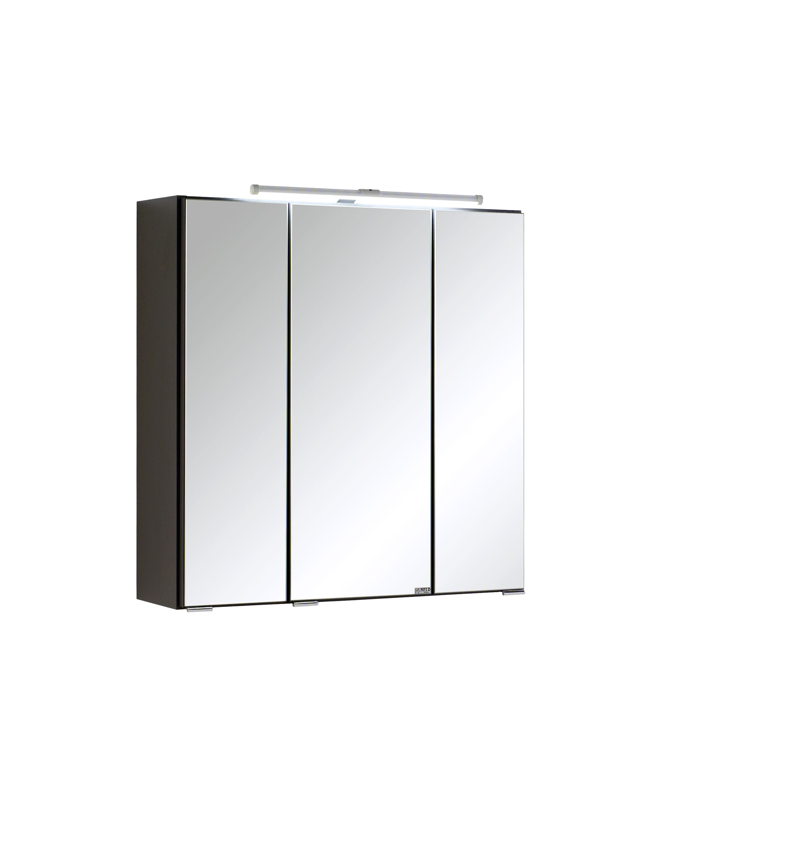 60 Portofino Spiegelschrank Graphit von Beleuchtung Held LED Möbel inkl